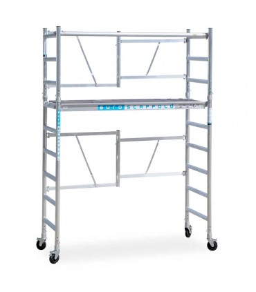 Andamio plegable aluminio, con plataforma sin trampilla