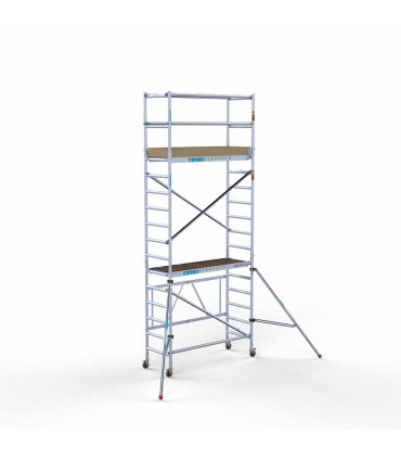 Andamio plegable aluminio, con plataforma sin trampilla